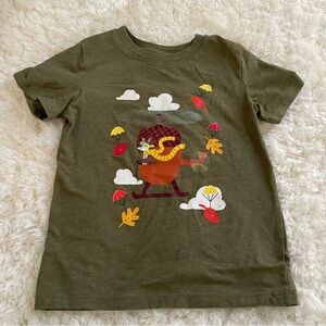 Cat & Jack‎ Kids Boys Short Sleeve Acorn Helicopter Tshirt Green 5T